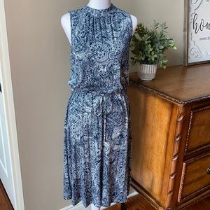 The Limited+Blue/White Sleeveless Dress+Sz Medium